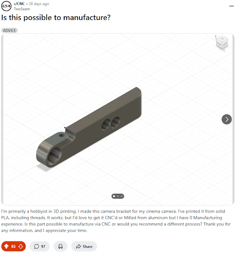 cnc subreddit can this be machined - Michael Martin